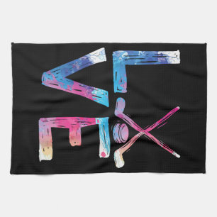 Kärlek Ice Hockey Girls Hockey Gifts Womens Ice Ho Kökshandduk