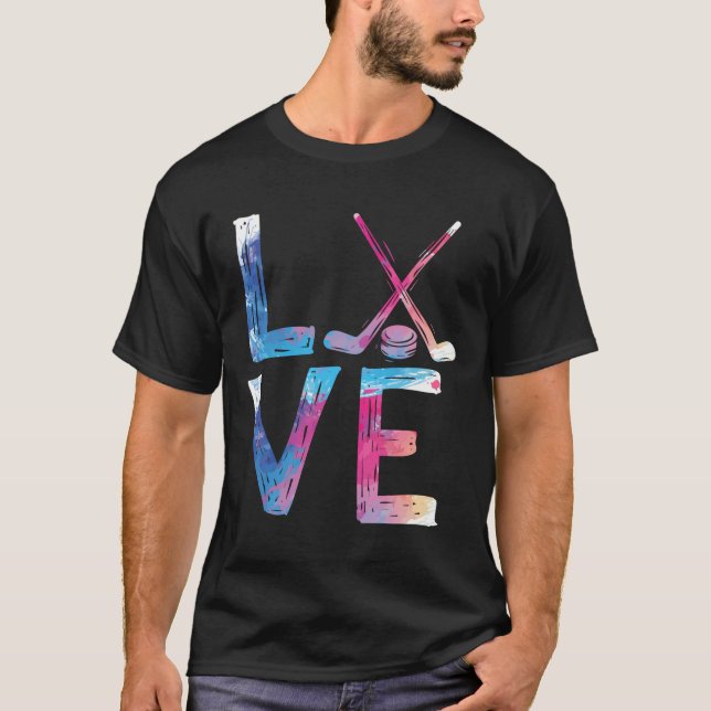 Kärlek Ice Hockey Girls Hockey Gifts Womens Ice Ho T Shirt (Framsida)
