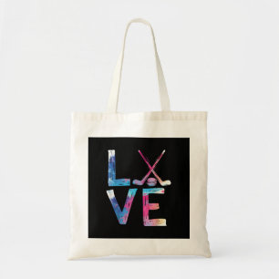 Kärlek Ice Hockey Girls Hockey Gifts Womens Ice Ho Tygkasse