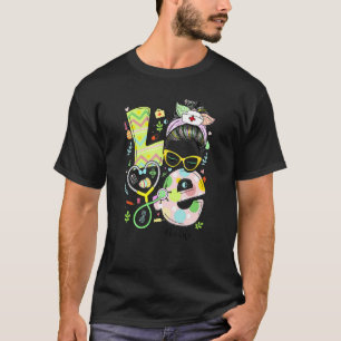 Kärlek Icu Life Messy Bun Stethoscope Christian Ha T Shirt