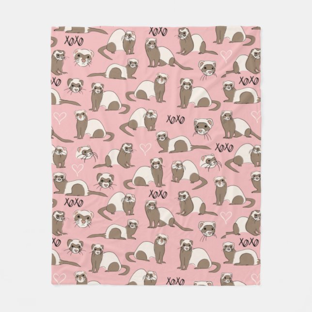 Kärlek illrar - Rosa Fleece Blanket (Framsidan)