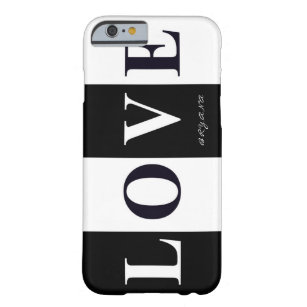 KÄRLEK IN BLACK & WHITE Chic Phone Case Barely There iPhone 6 Fodral
