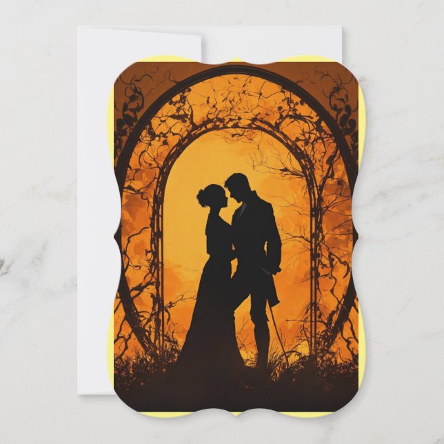 "Kärlek in Bloom: [Couple's Namn]" Inbjudan Du (Framsida)