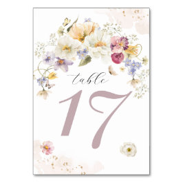 Kärlek in bloom Wildblomma Rustic Möhippa Bordsnummer