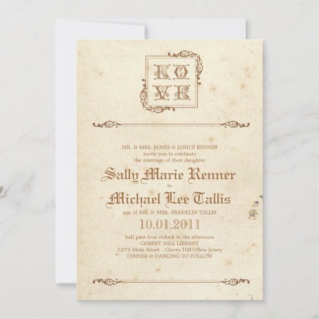 KÄRLEK - Inbjudan till Fairytale Storybook (Framsida)