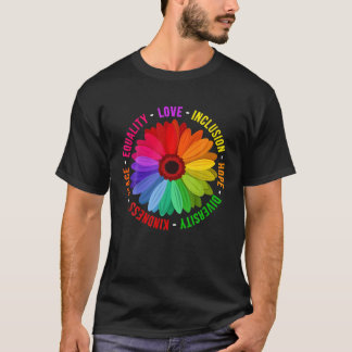 Kärlek Inclusion Hope Diversity Kindness Peace Equ T Shirt