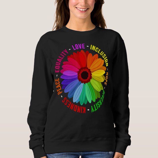 Kärlek Inclusion Hope Diversity Kindness Peace Equ T Shirt (Framsida)