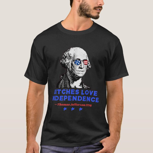 Kärlek Independence Funny Founding fathers 4th of  T Shirt (Framsida)
