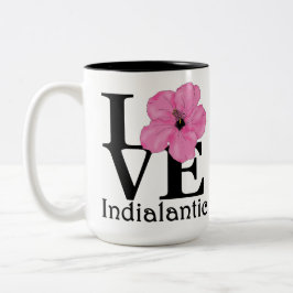 KÄRLEK Indialantisk Rosa Hibiscus 15 oz Två-Tonad Mugg