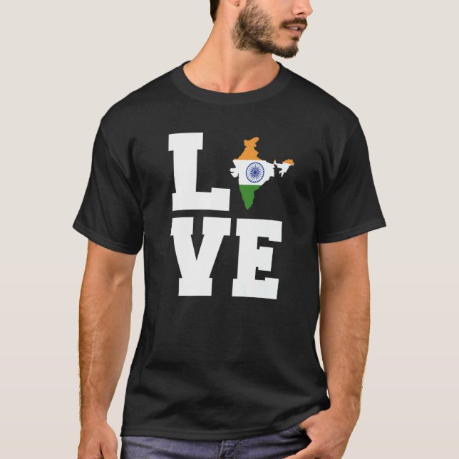 Kärlek Indien T Shirt (Framsida)
