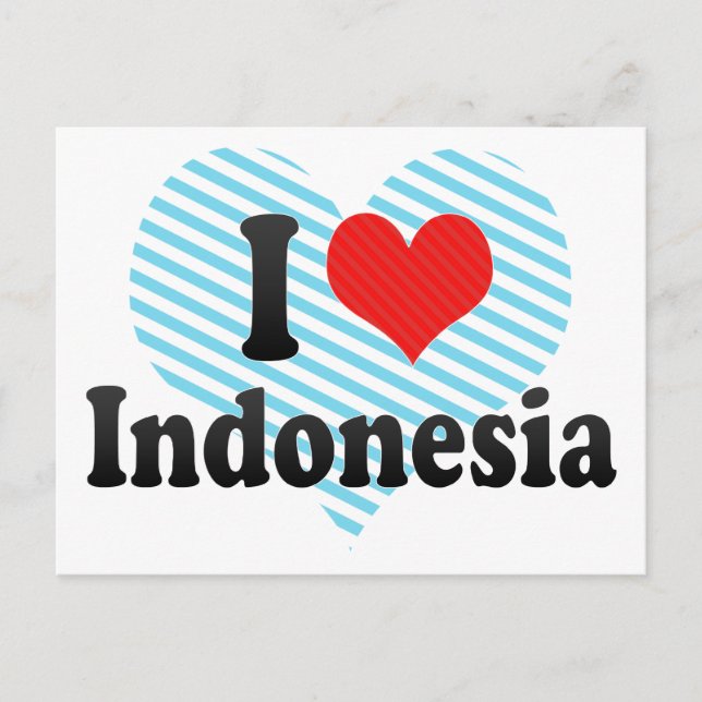 Kärlek Indonesien Vykort (Framsida)