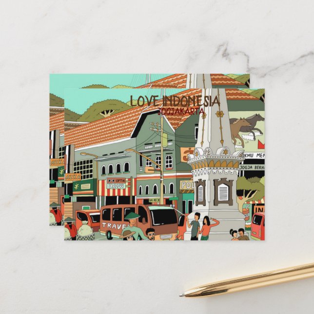 KÄRLEK INDONESIEN VYKORT (Fram/Back In Situ)