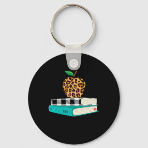 Kärlek Inspire Leopard Skriv ut apple Teacher Funn Nyckelring