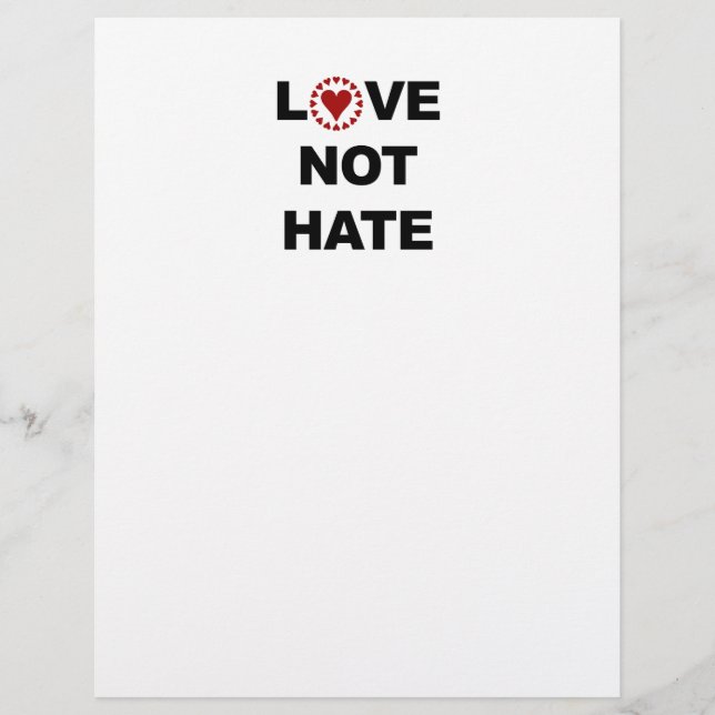 KÄRLEK INTE HATE (Framsida)
