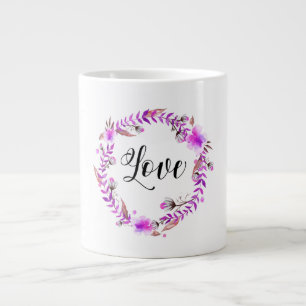 *~* KÄRLEK INTENTION EMOTO Blommigt WANAN Jumbo Mugg