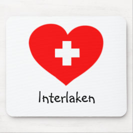Kärlek Interlaken - schweizisk hjärtmuspekad Musmatta