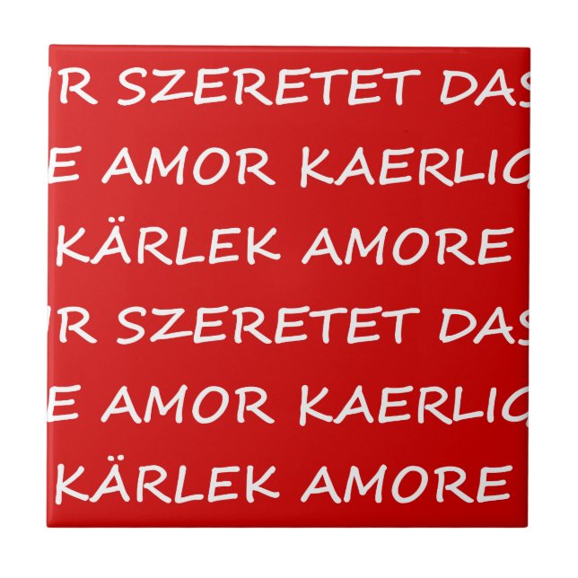 Kärlek Internationell Kakelplatta (Framsidan)