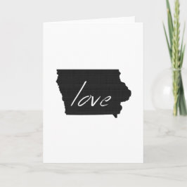 Kärlek Iowa porträtt hälsning Kort