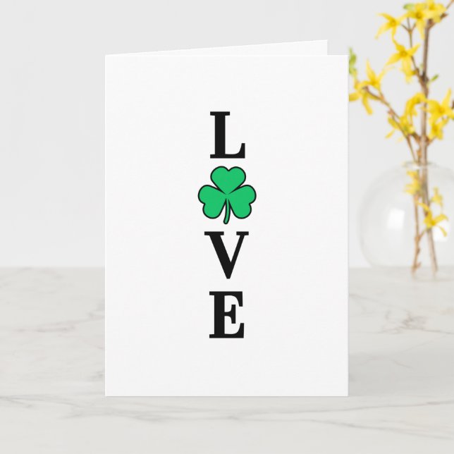 KÄRLEK Ireland Klöver Shamrock All Purpose Blank Kort (Gul blomma)