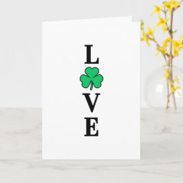 KÄRLEK Ireland Klöver Shamrock All Purpose Blank Kort
