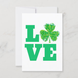 Kärlek Irish St. Patrick's Day Ireland Grönt Luv Inbjudningar