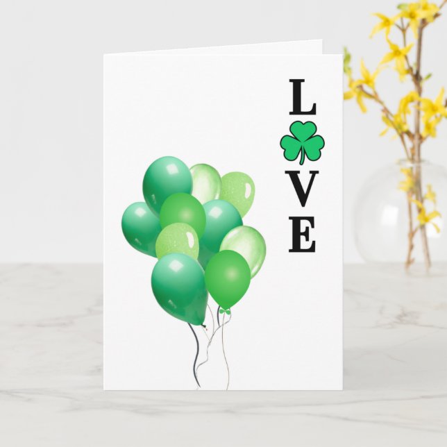 KÄRLEK Irland Gröna Ballonger Allt Syfte Blank Kort (Gul blomma)