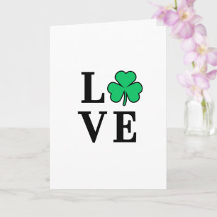 KÄRLEK Irland Klöver Shamrock Minimal Allt Syfte Kort