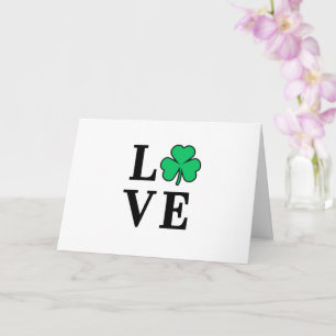 KÄRLEK Irland Klöver Shamrock Minimal Allt Syfte Kort