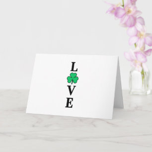 KÄRLEK Irland Klöver Shamrock Minimal Allt Syfte Kort