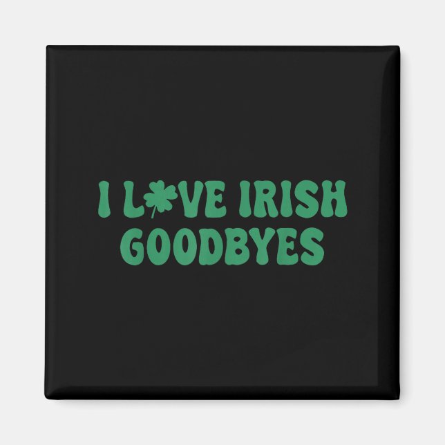 Kärlek irländska adjö shamrock st patricks dag magnet (Framsidan)