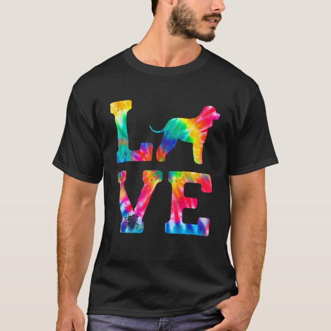 Kärlek Irländska Vatten - Spanien Tie Dye Hund Mam T Shirt (Framsida)
