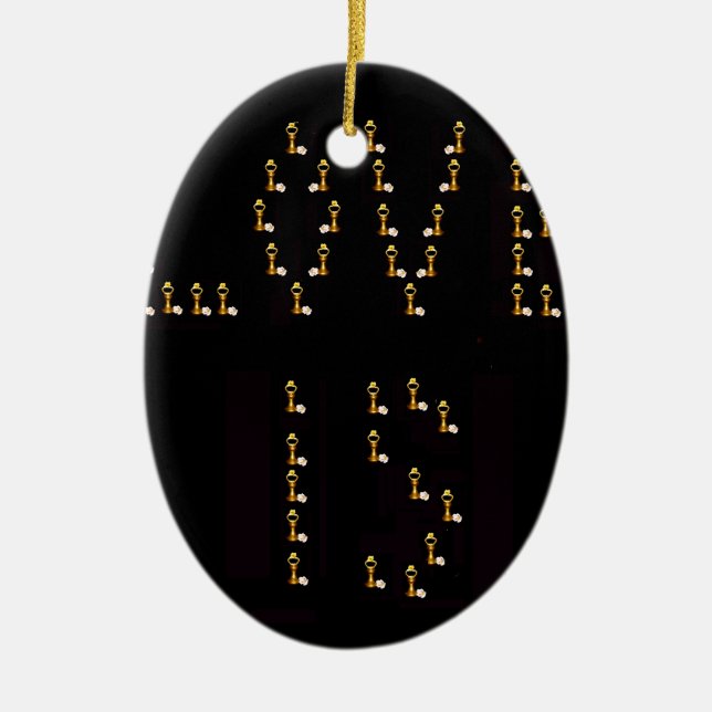 Kärlek is julgransprydnad keramik (Framsidan)