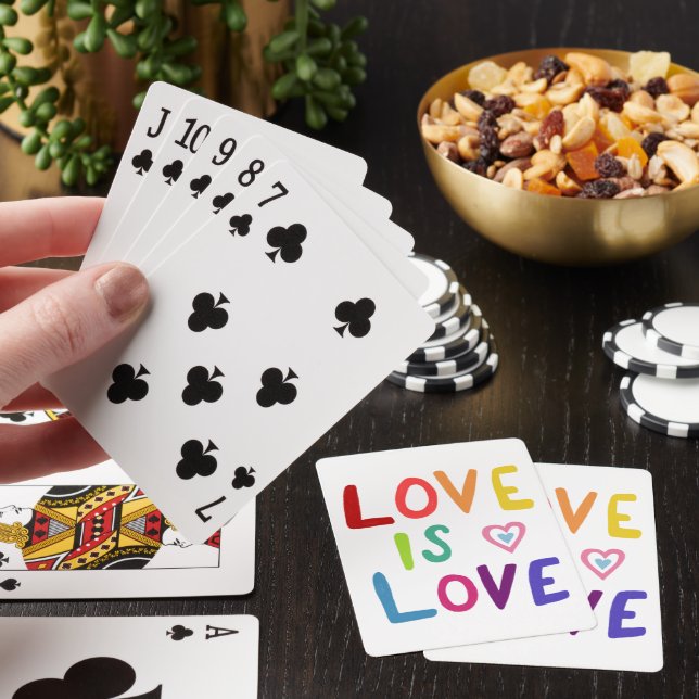 KÄRLEK IS KÄRLEK handbrevets Pride för regnbåge Fä Casinokort (På plats)