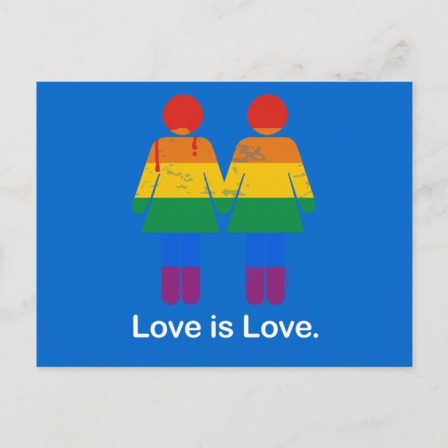 KÄRLEK IS KÄRLEK LESBISK COUPLE -.png Vykort (Framsida)