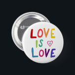KÄRLEK IS KÄRLEK Pride  färglöst regnbåge Knapp<br><div class="desc">Anpassa med den här coolan. Gör en underbar gåva! Du kan anpassa den och även lägga till text. Kolla i min butik efter mycket mer färg och mönster och uttal - och hitta den här designen även på skjortor och klistermärken! Säg till om du vill ha nåt anpassningsbar också.</div>