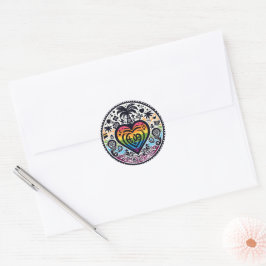 Kärlek Island Pride Scrapbook Stickers Runt Klistermärke