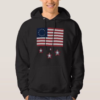 KÄRLEK IT ELLER LÄMNA IT American Betsy Ross Flagg Hoodie