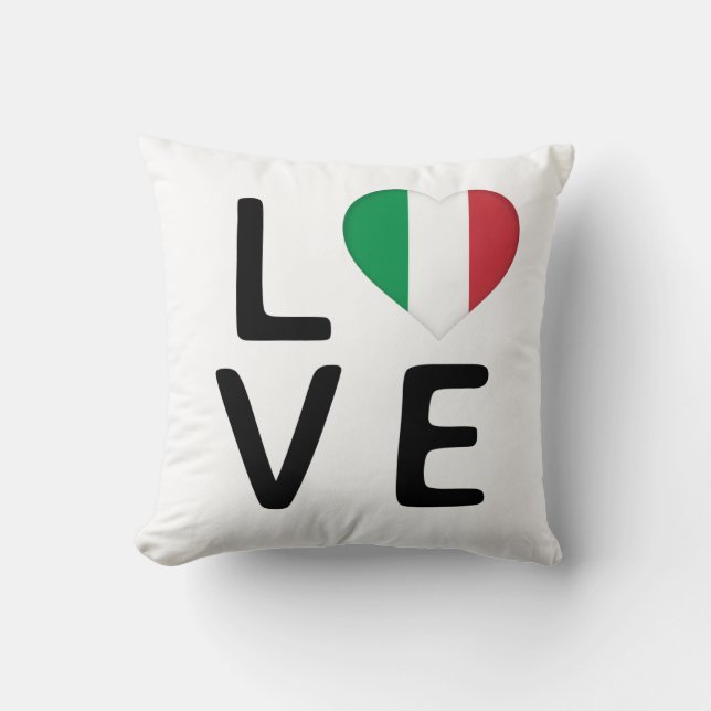 KÄRLEK - ITALIEN FLAGGA KUDDE (Framsida)