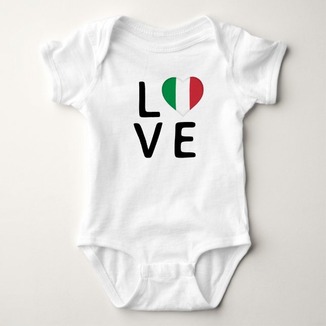 KÄRLEK - ITALIEN FLAGGA T SHIRT (Framsida)