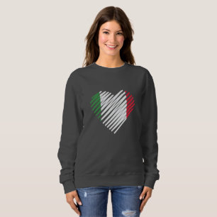 Kärlek Italien Heart Italia Shirt Italienska rötte T