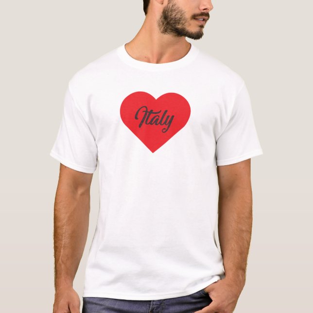 Kärlek Italien T Shirt (Framsida)
