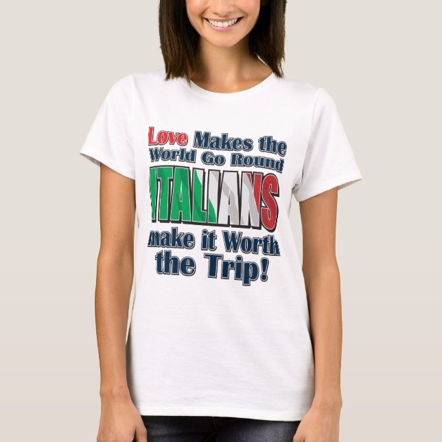 Kärlek-italienare T Shirt (Framsida)