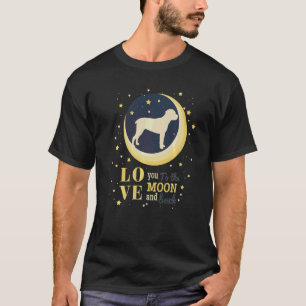 Kärlek italienska Mastiff-Käppen Corso till Måne T Shirt