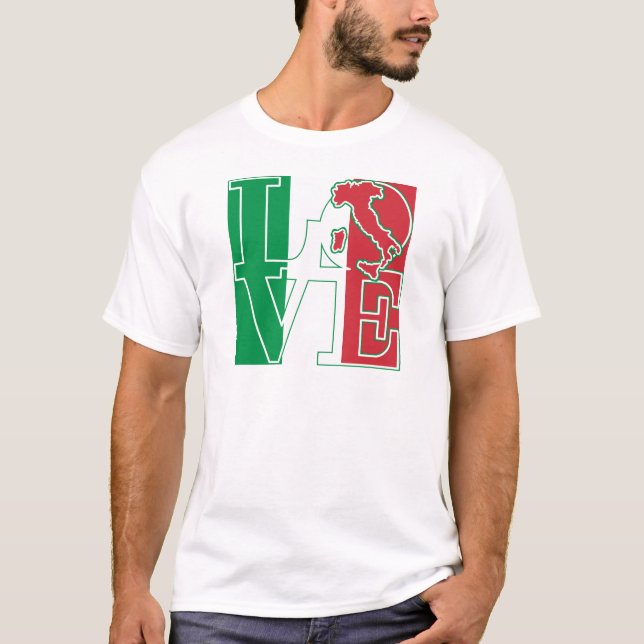 KÄRLEK Italienska Stil T-shirt (Framsida)