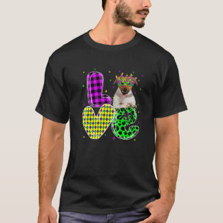 Kärlek Jack Russell Terrier Hund Mask Play Leopard T Shirt