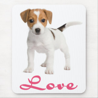 Kärlek Jack Russell Terrier Puppy Hund Mousepad Musmatta