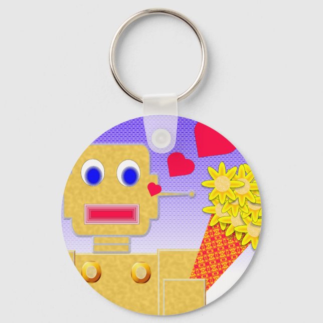 Kärlek, jag är en bot nyckelring (Framsida)