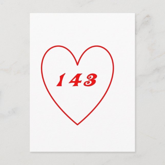 Kärlek, jag Kärlek You Vykort (Framsida)