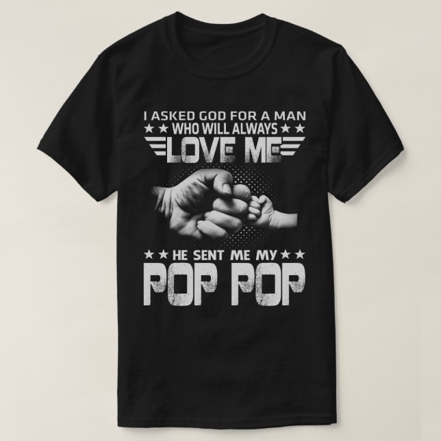 kärlek jag skickade min poppop t shirt (Design framsida)