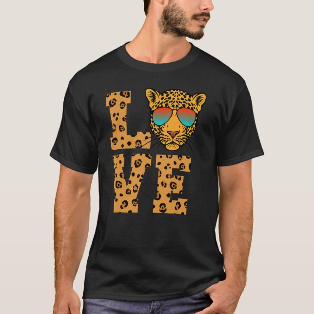 Kärlek Jaguars Sunglasses T Shirt (Framsida)